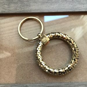 Whiting and davis gold mesh keychain